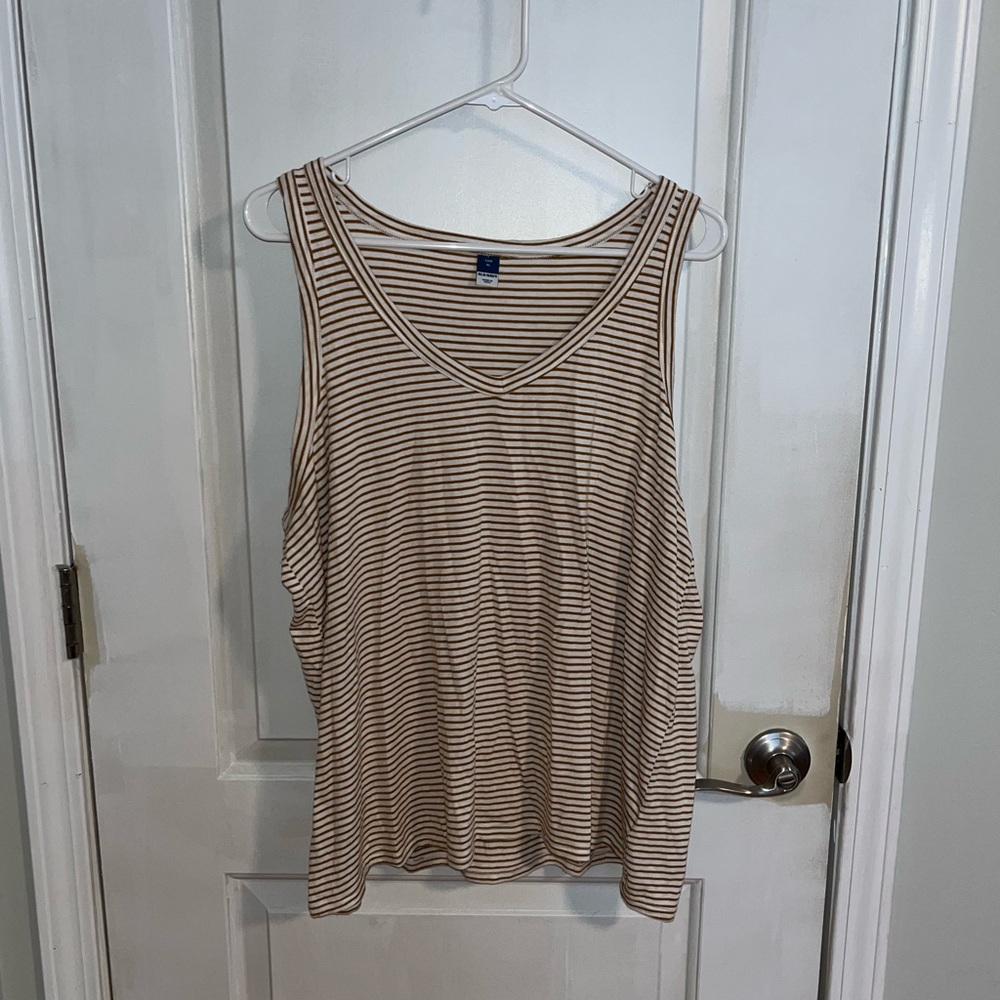 Old Navy Rust Striped Tank Top